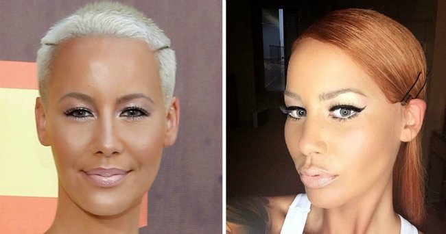 AMBER ROSE sac degisimi