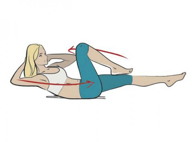 2 Oblique crunches